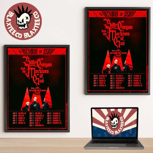 Billy Corgan Smashing Pumpkins Billy Corgan And The Machines Of God A Return To Zero 2025 Solo Project Tour Dates Home Decor Poster Canvas