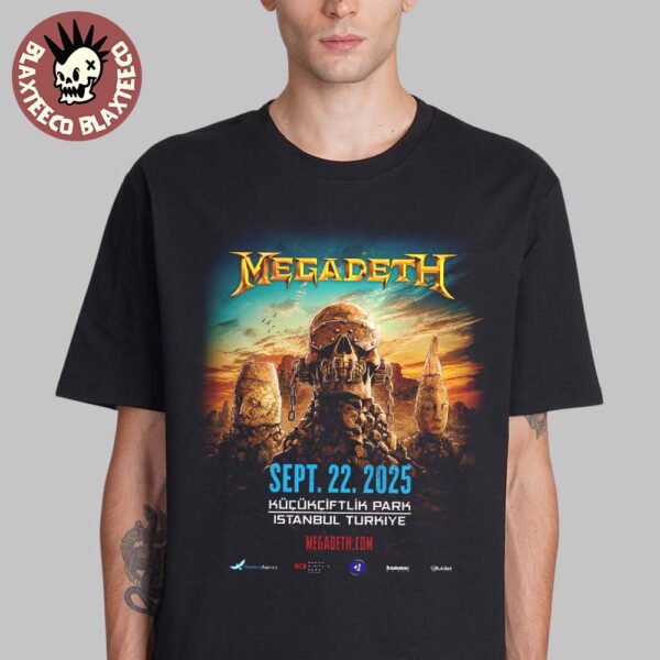 Megadeth Poster For Show In Istanbul Turkey On September 22 2025 Unisex T-Shirt