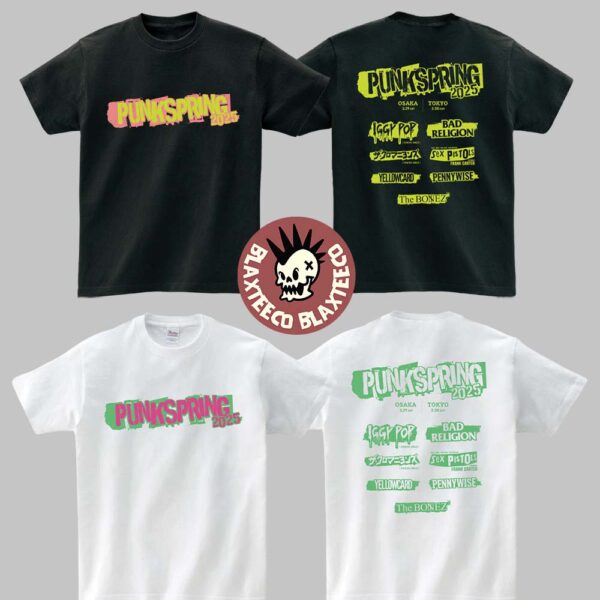 Punk Spring 2025 Official Merchandise Japan Festival In Osaka And Tokyo Logo And Lineup Two Sides Classic T-Shirt