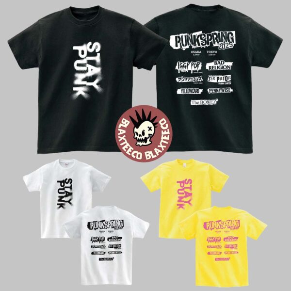 Punk Spring 2025 Official Merchandise Stay Punk Japan Festival In Osaka And Tokyo Two Sides T-Shirt