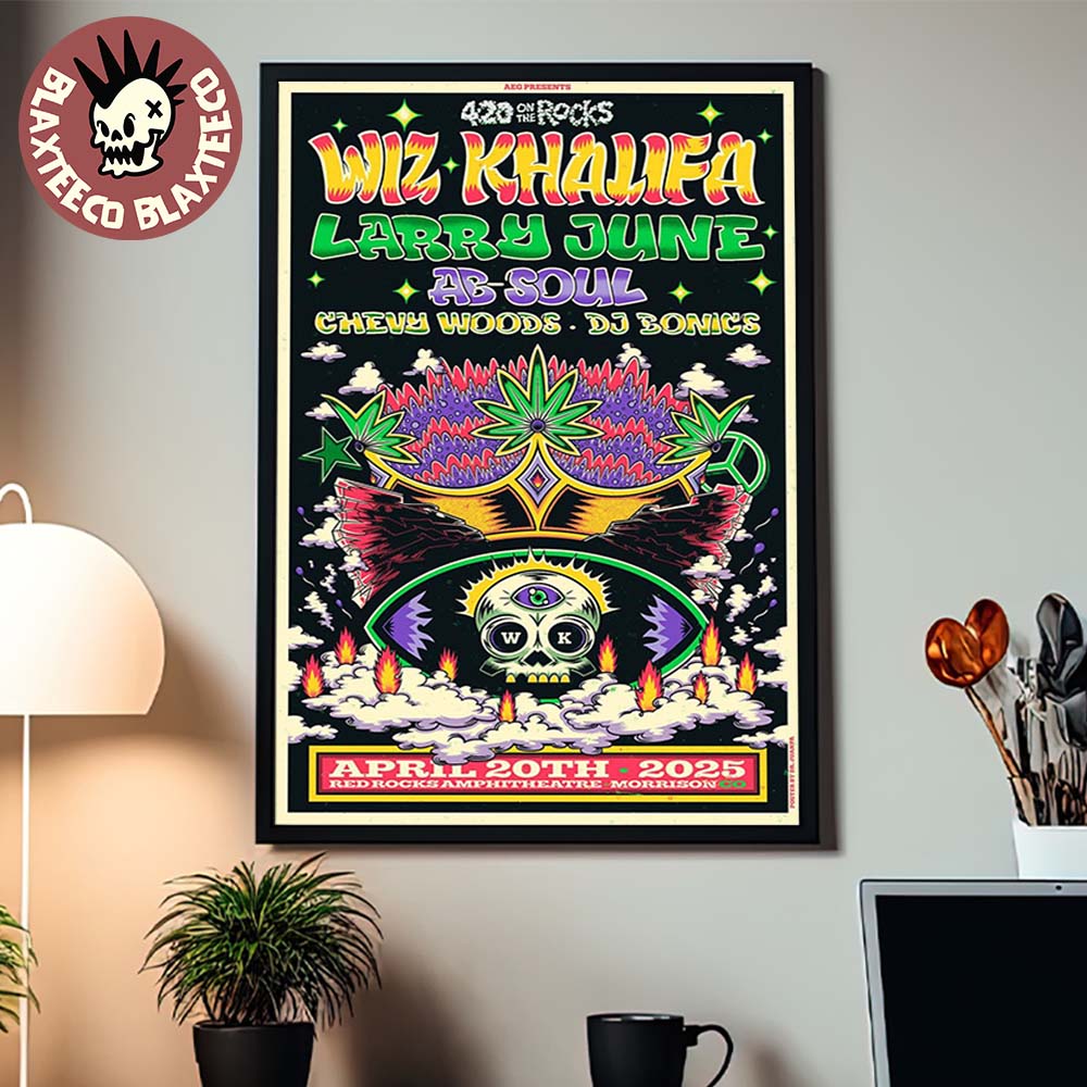 420 On The Rock Taylor Gang with Wiz Khalifa In Morrison Colorado At Red Rocks Amphitheatre On April 20 2025 Home Decor Poster Canvas
