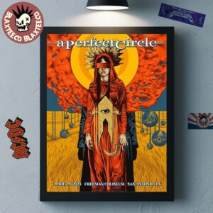 A Perfect Circle Sessanta V2.0 San Antonio Texas Concert Poster At Freeman Coliseum On April 29 2025 Home Decor Poster Canvas