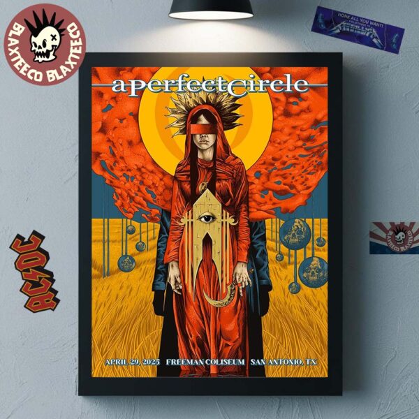 A Perfect Circle Sessanta V2.0 San Antonio Texas Concert Poster At Freeman Coliseum On April 29 2025 Home Decor Poster Canvas