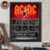 ACDC PWR Up Tour North America 2025 Official Tour Dates Home Decor Poster Canvas