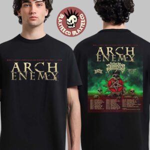 Arch Enemy North American Blood Dynasty 2025 Tour Cities Dates Two Sides Unisex T-Shirt