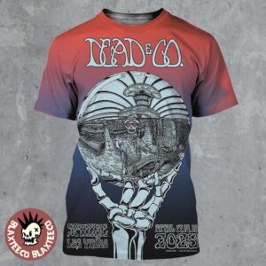 Dead And Company Live At Sphere Las Vegas 2025 Weekend April 17 18 19 Gig Poster Skeleton Hand Holding The Sphere Artwork All Over Print Shirt