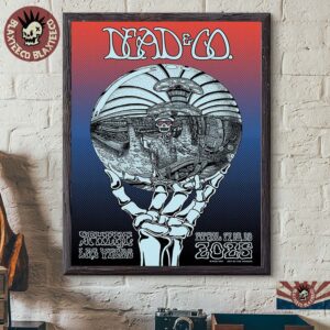 Dead And Company Live At Sphere Las Vegas 2025 Weekend April 17 18 19 Gig Poster Skeleton Hand Holding The Sphere Artwork Home Decor Poster Canvas
