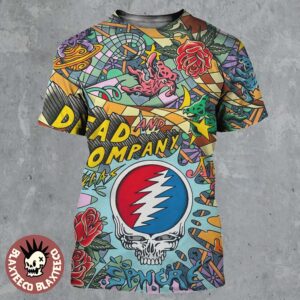 Dead And Company Sphere Las Vegas Gig Poster On April 25 2025 Comic Style Art Dancing Bear All Over Print Shirt