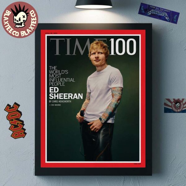 Ed Sheeran For TIME Magazine 100 Most Influential People Of 2025 Issue April 28 Home Decor Poster Canvas