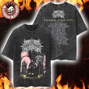 Imperial Triumphant Goldstar World Tour Europe 2025 Merch With Tour Dates Washed T-Shirt