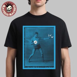 Jack White Chicago Show Poster 2025 At The Salt Shed On April 10 2025 Boxer Photo Artwork Unisex T-Shirt