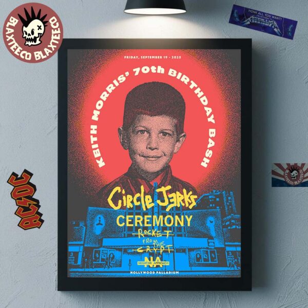 Keith Morris 70th Birthday Bash Official Poster At Hollywood Palladium On September 19 2025 Home Decor Poster Canvas