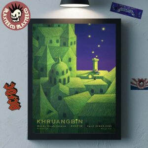 Khruangbin Poster For Show In Austin Texas At Moody Amphitheater On April 22 And 23 2025 Home Decor Poster Canvas