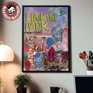Linkin Park From Zero World Tour 2025 Grand Rapids Michigan Poster At Van Andel Arena On May 1st 2025 Home Decor Poster Canvas