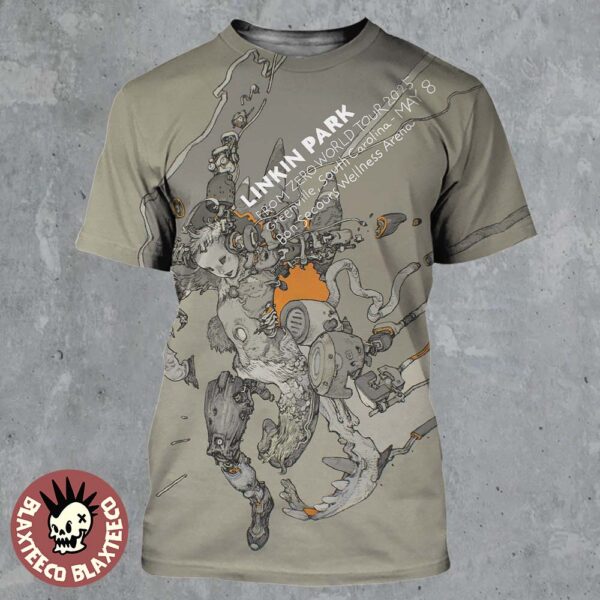 Linkin Park From Zero World Tour 2025 Greenville South Carolina Poster At Bon Secours Wellness Arena On May 8 2025 All Over Print Shirt