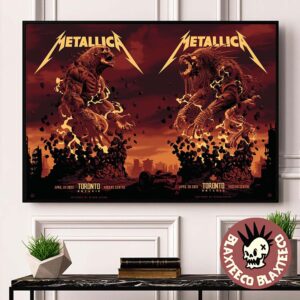 Metallica M72 Toronto Canada Venue Full Shows Combined Poster At Rogers Centre On April 24 And 26 2025 M72 North American Tour The Titan War Art Poster Canvas