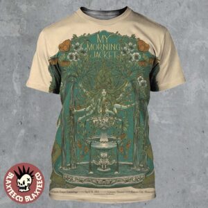 My Morning Jacket Poster For Show In Kansas City Missouri At Uptown Theater On April 21 2025 Mother Earth Artwork All Over Print Shirt