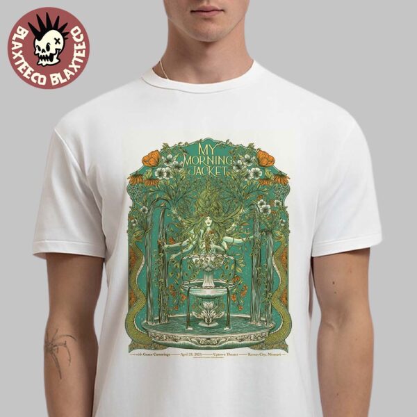 My Morning Jacket Poster For Show In Kansas City Missouri At Uptown Theater On April 21 2025 Mother Earth Artwork Unisex T-Shirt