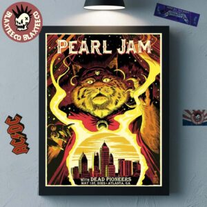 Pearl Jam Atlanta Georgia Night 2 Event Poster With Dead Pioneers At USA State Farm Arena On May 1 2025 Dark Matter World Tour 2025 The Gengar Witch Art Home Decor Poster Canvas
