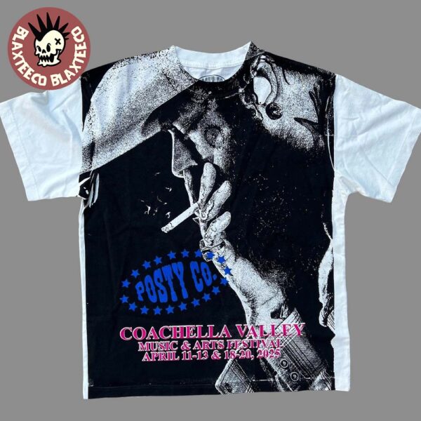 Post Malone Coachella 2025 Merch Exclusive Posty And Co Indio CA Aprill 11-13 And 18-20 2025 All Over Print Shirt