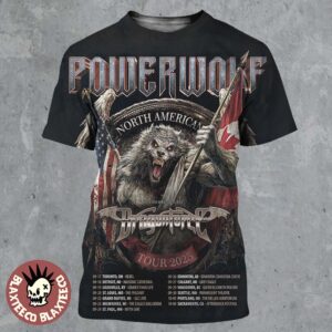 Powerwolf North American Tour 2025 The Wolf Returns Cities Dates Schedule All Over Print Shirt