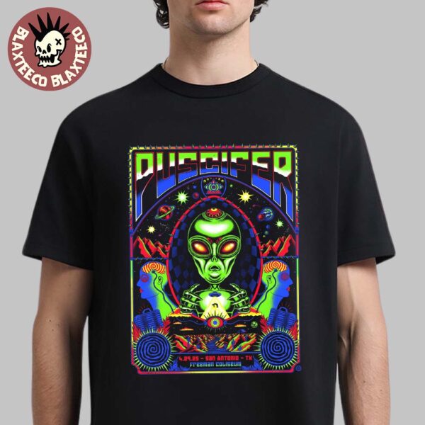 Puscifer Sessanta V2.0 San Antonio Texas Concert Poster At Freeman Coliseum On April 29 2025 Alien Artwork Classic T-Shirt