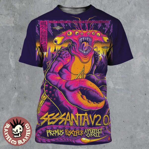 Sessanta V2.0 Poster For Concert In Thousand Palms California At Acrisure Arena On April 24 2025 All Over Print Shirt