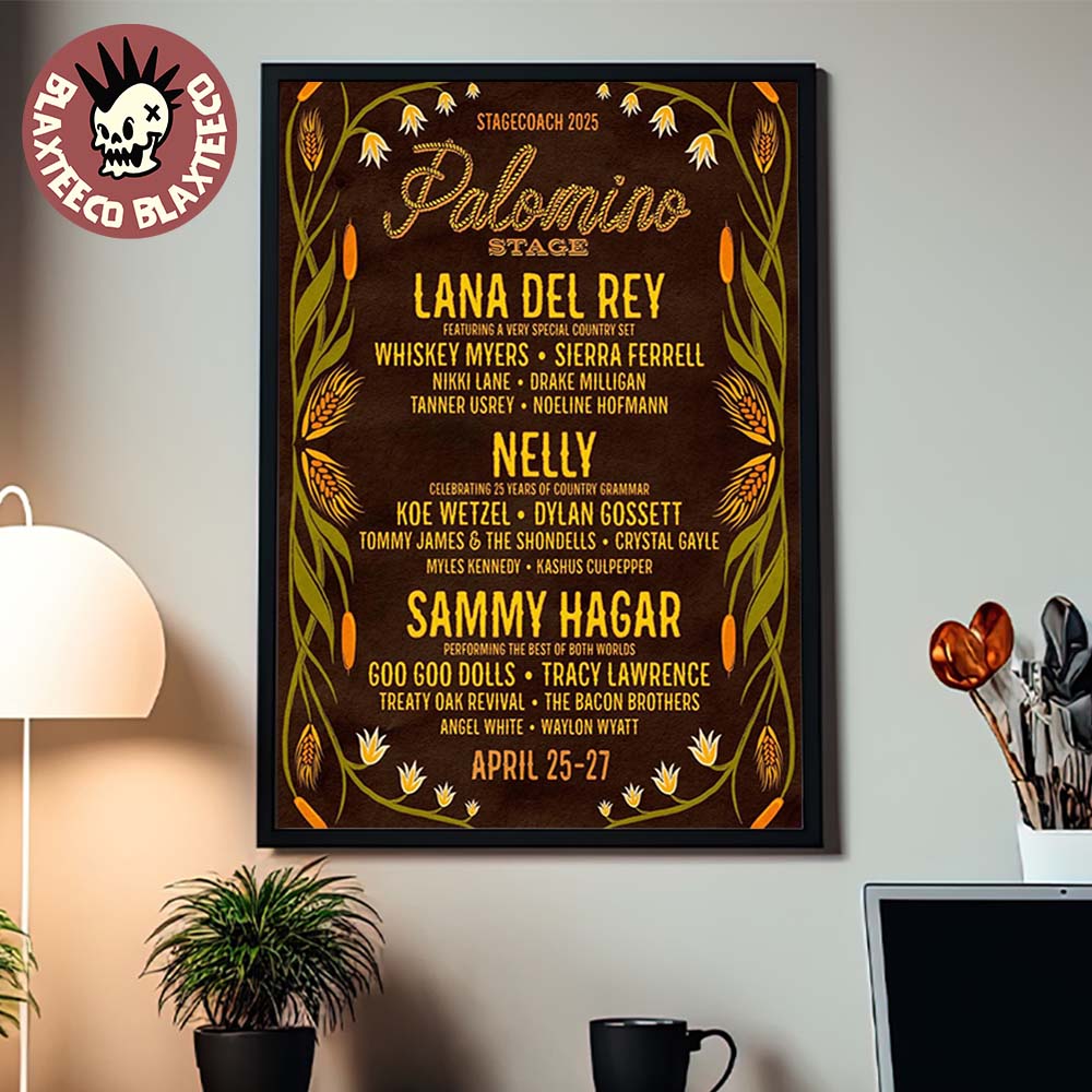 Stagecoach 2025 Palomino Stage Lineup Poster On April 25-27 2025 At Empire Polo Club In Indio California Home Decor Poster Canvas