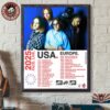 Static Dress 2025 World Wide Face Live USA Tour Dates Poster Canvas For Home Decorations