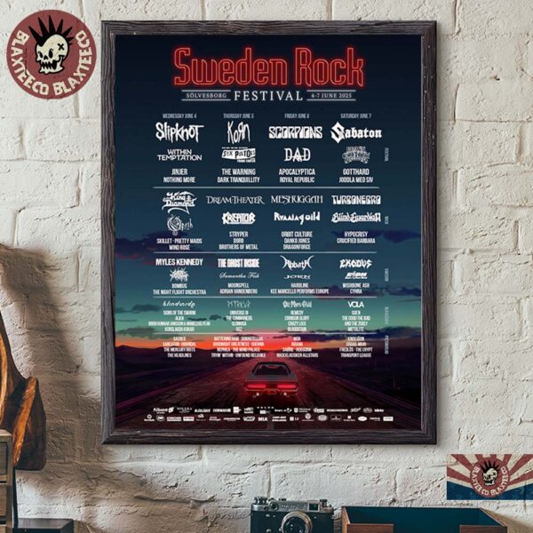 Sweden Rock Festival 2025 Lineup In Solvesborg On 4-7 June 2025 Home Decor Poster Canvas