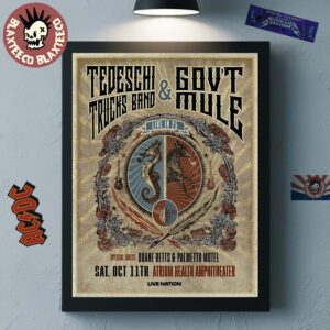 Tedeschi Trucks Band And Gov’t Mule Live In 25 In Macon Georgia At Atrium Health Amphitheater On October 11 2025 Home Decor Poster Canvas