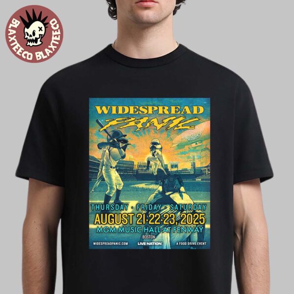 Widespread Panic Returns To Boston Shows Poster At MGM Music At Fenway Boston On August 21-22-23 2025 The Baseball Match Artwork Unisex T-Shirt