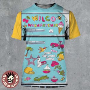 Wilco Gig Poster For Show In Tallahassee Florida At Adderley Amphitheater On April 26 2025 The Fridge Artwork 3D Shirt