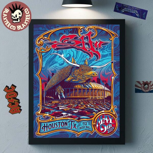 311 Houston Texas Event Merch Poster At 713 Music Hall On May 9 2025 Home Decor Poster Canvas