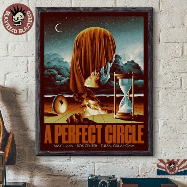 A Perfect Circle Sessanta V2.0 Event Poster For Show In Tulsa Oklahoma At Bok Center On May 1 2025 Home Decor Poster Canvas