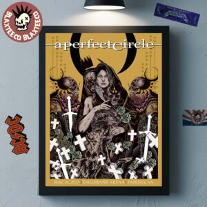 A Perfect Circle Sessanta V2.0 Fairfax Virginia 2025 Concert Poster At Eagle Bank Arena On May 18 2025 Home Decor Poster Canvas