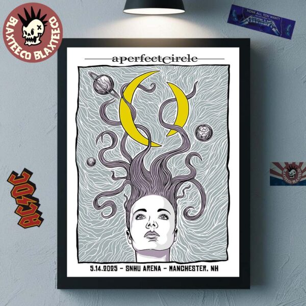 A Perfect Circle Sessanta V2.0 Manchester New Hampshire 2025 Concert Poster At SNHU Arena On May 14 2025 Home Decor Poster Canvas