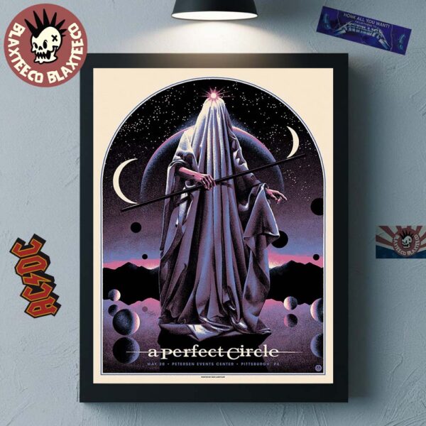A Perfect Circle Sessanta V2.0 Pittsburgh PA 2025 Event Poster At Petersen Events Center On May 20 2025 Home Decor Poster Canvas