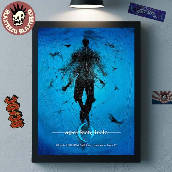 A Perfect Circle Sessanta V2.0 Tampa Florida 2025 Concert Poster At Midflorida Credit Union Amphitheatre On May 8 2025 Under The Sea Art Home Decor Poster Canvas