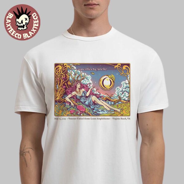A Perfect Circle Sessanta V2.0 Virginia Beach Virginia 2025 Exclusive Gig Poster At Veterans United Home Loans Amphitheater On May 11 2025 Classic T-Shirt