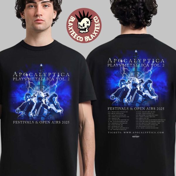 Apocalyptica Plays Metallica Vol 2 Festivals And Open Airs 2025 Schedule Tour Dates Two Sided Unisex T-Shirt