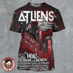 Atliens Space Rocks 2025 Concert Poster At Red Rocks Amphitheatre On May 17 2025 All Over Print Shirt