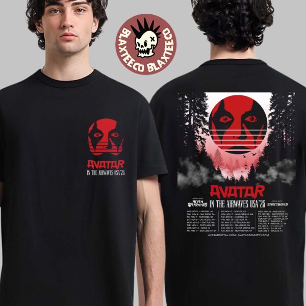 Avatar In The Airwaves USA 25 Tour Cities Dates Two Sided Unisex T-Shirt