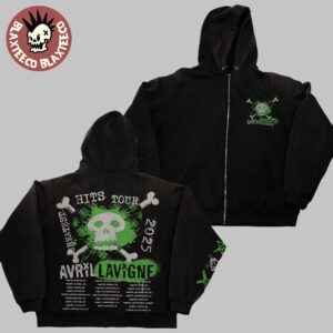 Avril Lavigne Greatest Hits Tour 2025 D2C Exclusive Zip Up Hoodie