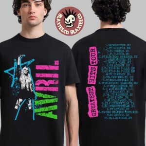 Avril Lavigne Greatest Hits Tour 2025 Dateback Graphic Art Two Sided Essentials T-Shirt