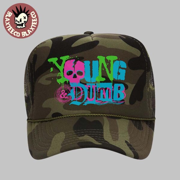 Avril Lavigne Young And Dumb Tattoo Camo Trucker Hat