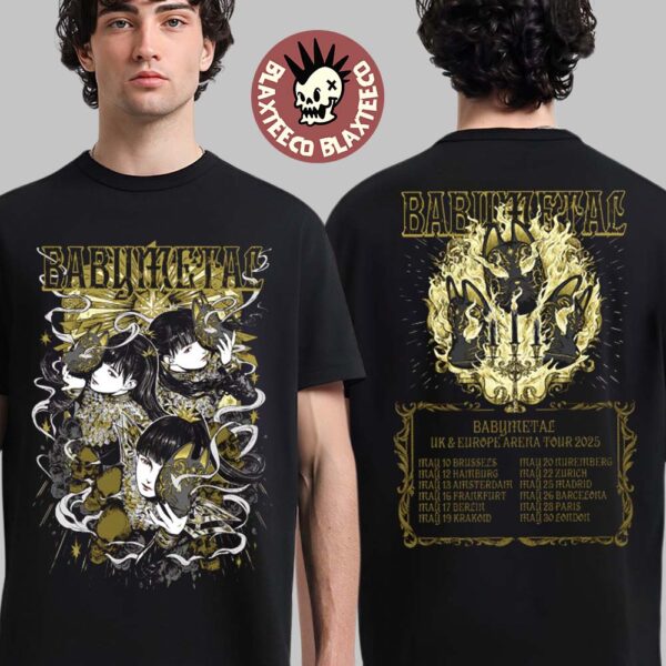 Babymetal Kon Kon Tee UK And Europe Arena Tour 2025 Two Sided Essentials T-Shirt