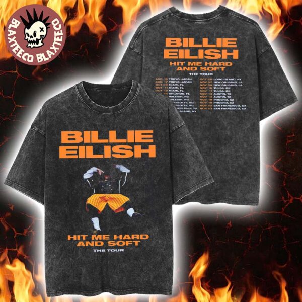 Billie Eilish Hit Me Hard And Soft The Tour Part 2 2025 Schedule Tour Dates Retro Washed T-Shirt