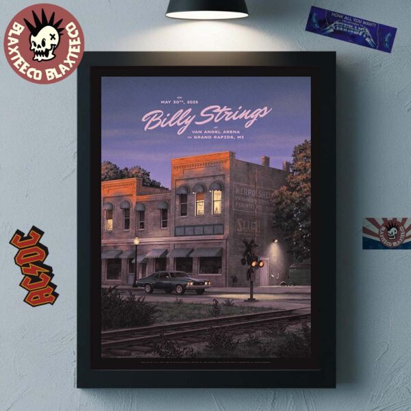 Billy Strings Grand Rapids Michigan 2025 Night 1 Venue Poster At Van Andel Arena On May 30 2025 Home Decor Poster Canvas