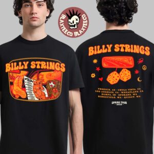Billy Strings Outlaw Tour Spring Tour 2025 May Dates Two Sided Unisex T-Shirt